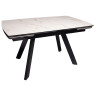ДЭГНИ-120 раздвижной обеденный стол на металлическом каркасе с керамической столешницей, max длина 184 см