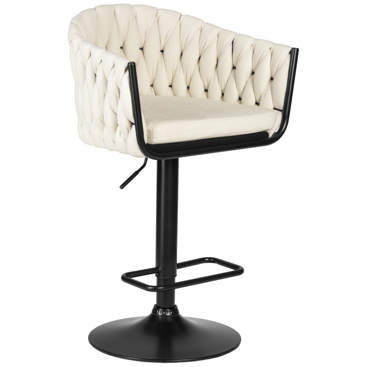 Полубарные стулья Стул барный DOBRIN LEON, кремовая ткань (LAR 275-33)