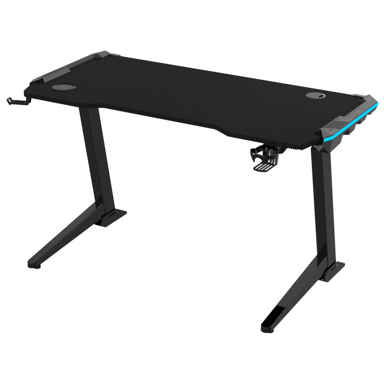 Игровые столы Стол для компьютера (для геймеров) с электроприводом и RGB-подсветкой FoxGear FG-ZE-49B (ширина 125 см)