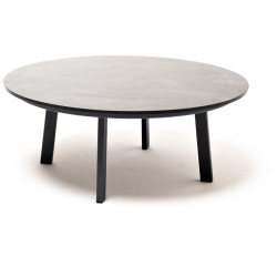 "Альберто" интерьерный стол из HPL круглый, D80, H34, цвет "серый гранит"