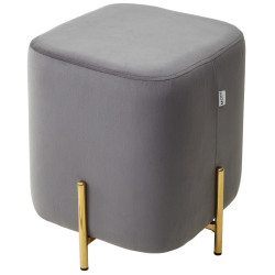 Пуф для гостиной ARES BLUVEL-14 GREY / GOLD М-City
