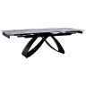 Керамические столы DT888 Стол раскладной Bentley whie, 160-240/90*76, керамич. столеш, основ. металл черный