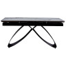 Керамические столы DT888 Стол раскладной Bentley whie, 160-240/90*76, керамич. столеш, основ. металл черный