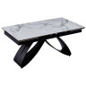 Керамические столы DT888 Стол раскладной Bentley whie, 160-240/90*76, керамич. столеш, основ. металл черный