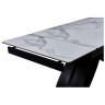 Керамические столы DT888 Стол раскладной Bentley whie, 160-240/90*76, керамич. столеш, основ. металл черный