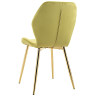 Стулья DC828 Стул мягкий, ОЛИВКОВЫЙ#G62-17 велюр, каркас металл золото КРУГЛЫЙ