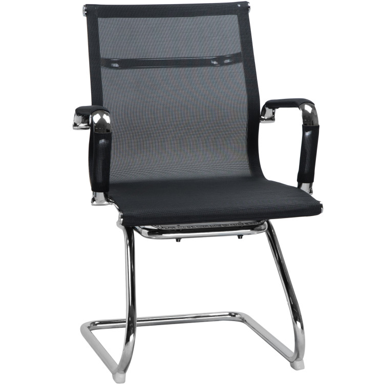 DOBRIN CODY MESH офисное кресло для посетителей с сетчатой обивкой черного цвета