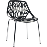 Стулья GH103/DC453 Стул пластиковый, ЧЕРНЫЙ, каркас металл хром