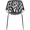 Стулья GH103/DC453 Стул пластиковый, ЧЕРНЫЙ, каркас металл хром