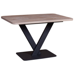 CHESTER (120+40) дуб эндгрейн обеденный стол с ламинированной столешницей