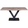 Стол CHESTER раздвижной  (120+40) дуб эндгрейн, опоры черные