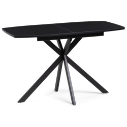 Тамаса 120(150)х70х76 черный кухонный стол