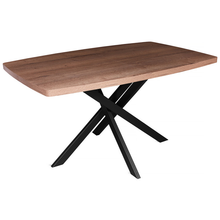 ARAMIS.WOOD раздвижной стол на металлическом основании с деревянной столешницей