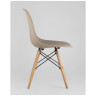 Комплекты из четырех стульев DSW бежево-серый пластик каркас из металла ножки натуральный массив бука