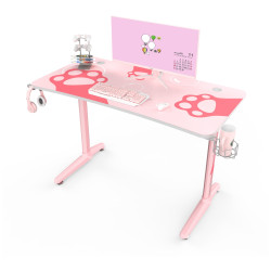 недорогие игровые столы. Стол для компьютера (для геймеров) EUREKA GIP 47, Pink Игровой компьютерный стол