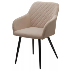 Стул BRANDY 505-7 Капучино, велюр "беспальчиковый" / черный каркас, М-City