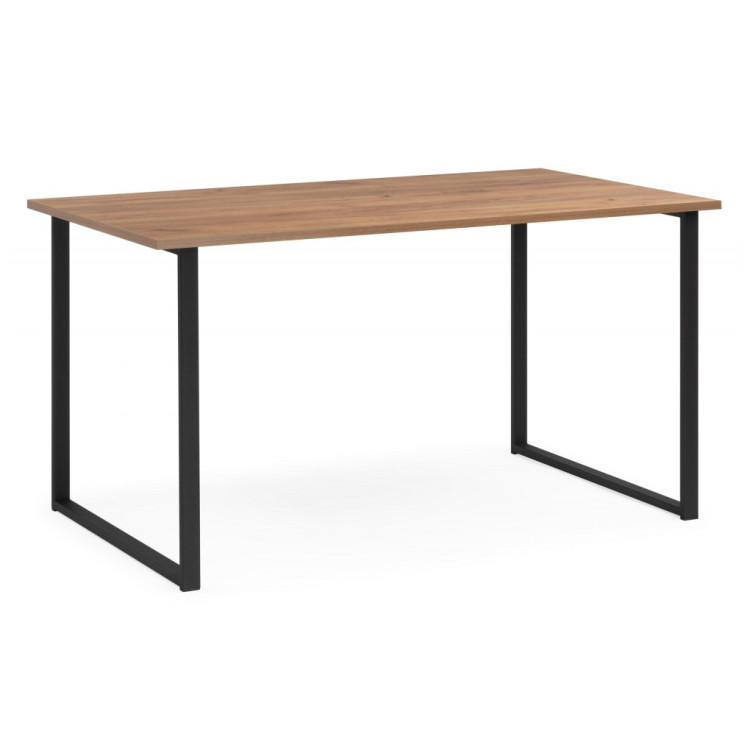 Деревянные столы Лиман 120 х 80 дуб крафт золотой / черный матовый