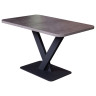 Стол CHESTER раздвижной  (120+40) камень темный, опоры черные