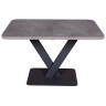 Стол CHESTER раздвижной  (120+40) камень темный, опоры черные