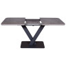Стол CHESTER раздвижной  (120+40) камень темный, опоры черные