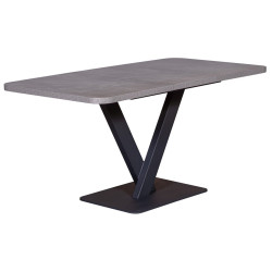 CHESTER (120+40) камень темный обеденный стол с ламинированной столешницей