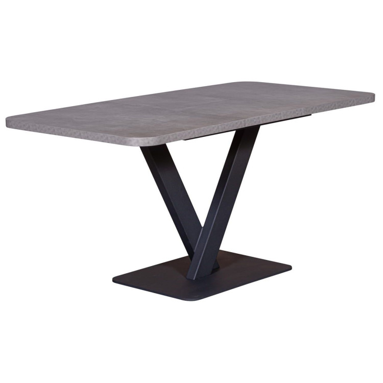 Стол CHESTER раздвижной  (120+40) камень темный, опоры черные