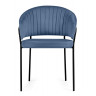 Стулья на металлокаркасе Лео синий Brendy Classic Blue 08 / черный