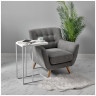 Столы Придиванный столик Loft 50x30см, белый мрамор с белыми ножками