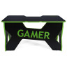 Игровой компьютерный стол GENERIC COMFORT GAMER2 черный / зеленый