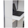 Компьютерные столы Тулон со стеллажом белое тиснение