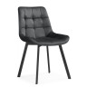 Стулья на металлокаркасе Челси 360 темно-серый (ZD 995) / черный