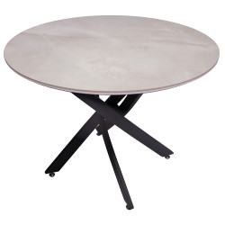 Керамические столы со столешницей круглой формы. ОЛАВ 90 керамический обеденный стол