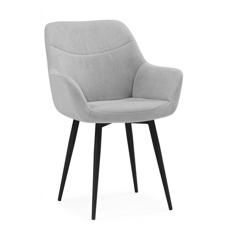 Стулья на металлокаркасе Флюид светло-серый (zd 960) / черный