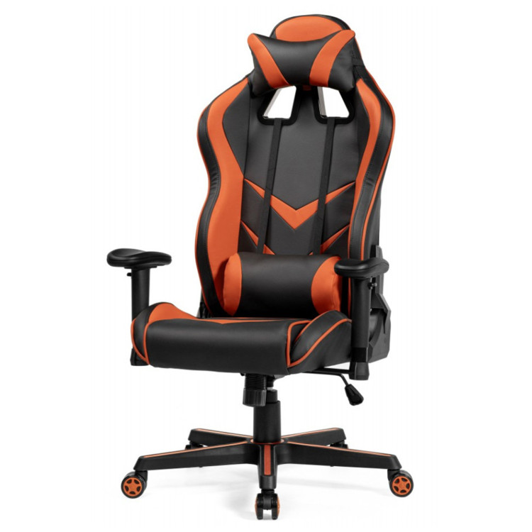 RACER компьютерное кресло с обивкой искусственной кожей, цвет черный / оранжевый