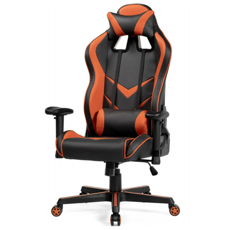 RACER компьютерное кресло с обивкой искусственной кожей, цвет черный / оранжевый