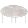 Кофейный столик Грейс мрамор серый / белый