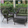 Садовые комплекты для отдыха Плетеный комплект для отдыха LV-520BG Brown-Green