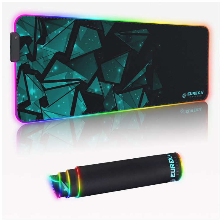 Компьютерные столы Коврик для мыши и клавитатуры с RGB-подсветкой EUREKA JC-01