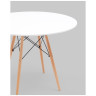 Обеденные (кухонные) столы EAMES DSW D100, белый, столешница МДФ, ножки метал, массив бука