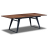 HA-1518-3 стол обеденный раздвижной, деревянная столешница на металлических ножках