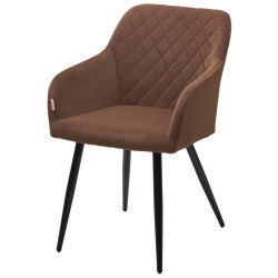 Стул BRANDY 505-11 Кофе, велюр "беспальчиковый" / черный каркас, М-City