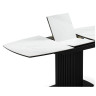 ФЕСТЕР 140 стол с керамической столешницей, цвет белый мрамор (snow white) / черный