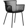 Стул-кресло Набор 4 шт Стул обеденный DOBRIN ROSS, черный (B-03) без подушки