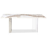 Стол обеденный Ардео Силвер DT-3101, 200x100x75 см, белый мрамор