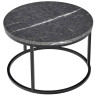 СТОЛЫ Набор кофейных столиков Tango серый мрамор с чёрными ножками, 2шт