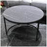 СТОЛЫ Набор кофейных столиков Tango серый мрамор с чёрными ножками, 2шт