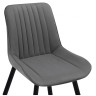 СЕДА стул с обивкой тканью велюр, цвет темно-серый / каркас черный