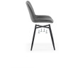 СЕДА стул с обивкой тканью велюр, цвет темно-серый / каркас черный