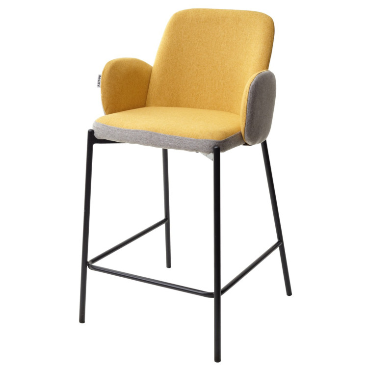 Барные стулья Полубарный стул NYX (H=65cm) VF106 желтый / VF120 серый М-City
