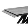 Керамические столы Блэкберн 160(220)х89 серый мрамор larka grey / черный